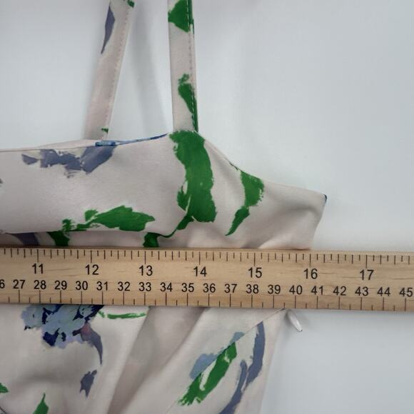 Prabal Gurung x RTR Dress Womens Size 4 Collective Floral Side Ruffle Midi Ivory - Picture 11 of 15